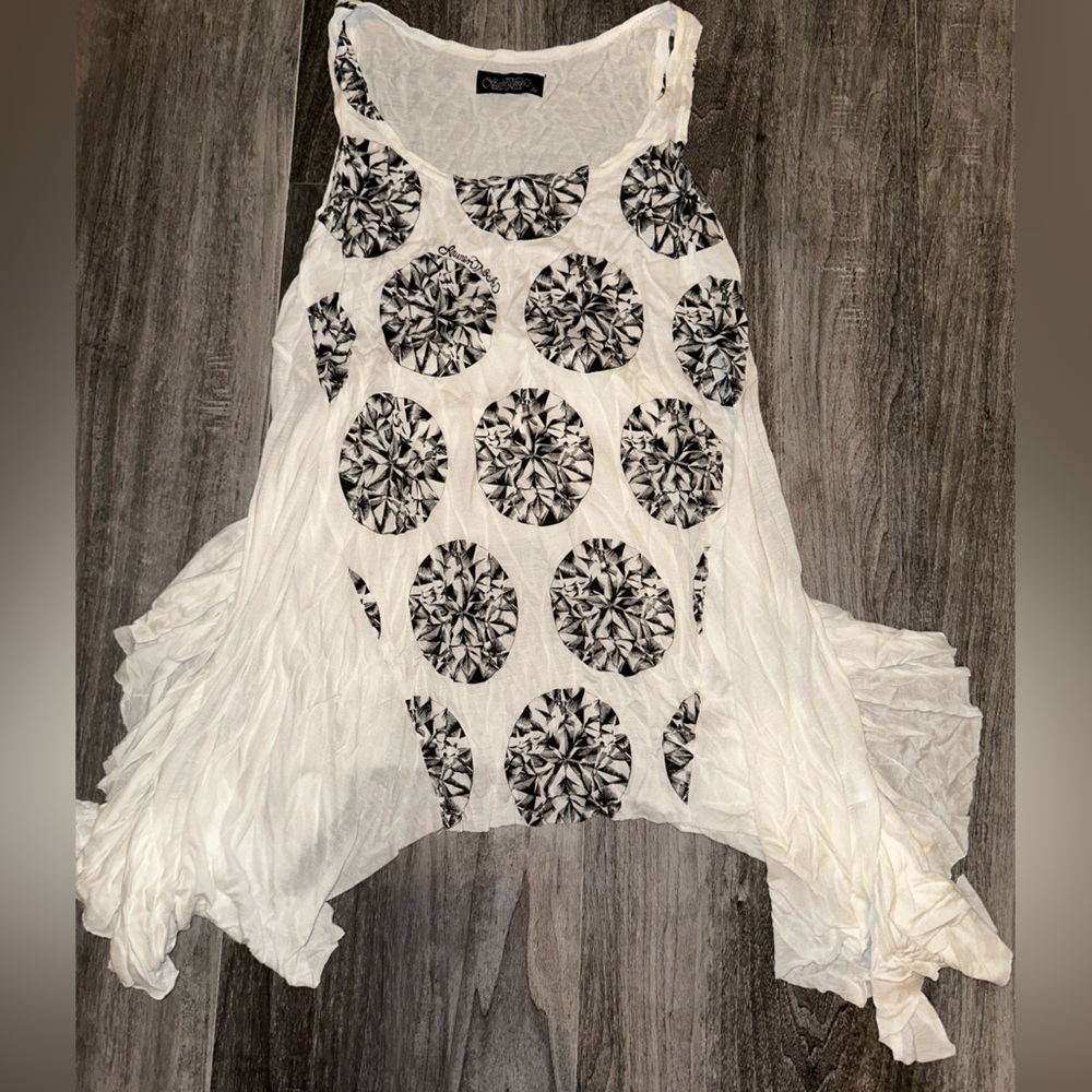 NWOT Lauren Moshi Women's White Sleeveless Asymmetrical Dress
